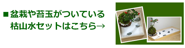 盆栽付枯山水セット