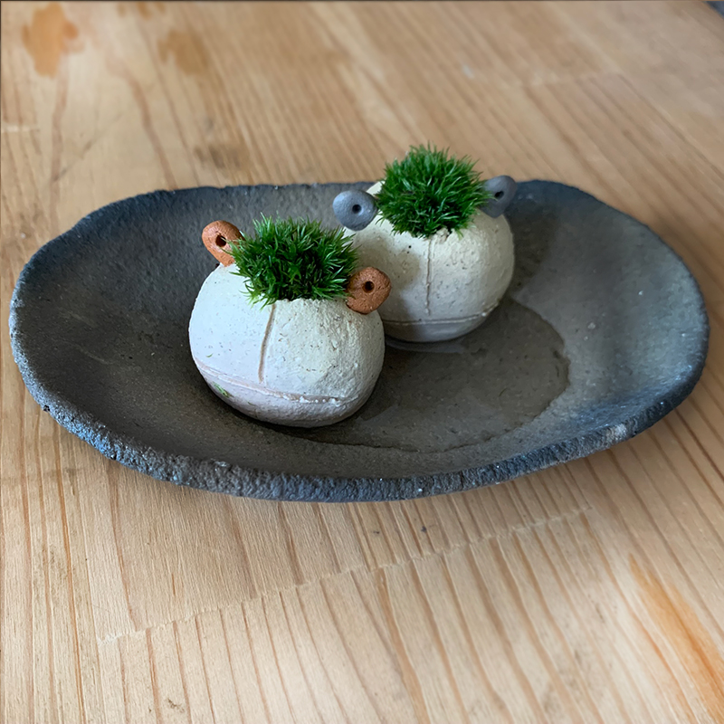 モスモスシリーズ 作家 真山茜氏【モス子カエル2匹（選べる色